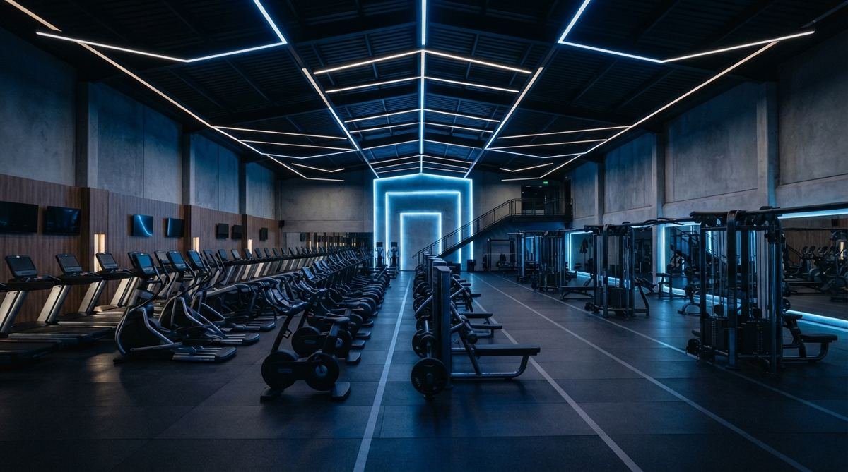 Gate Gym's studio space set up for group fitness classes in Port Moresby